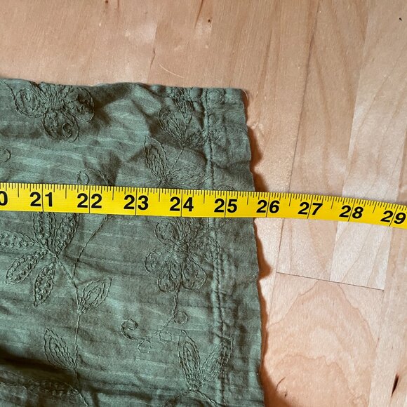 White Stag 100% Cotton green embroidered button-down blouse size 4X - Picture 9 of 10